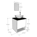 Ver imagem 7 de Gabinete Armário para Banheiro com Cuba e Espelho 40cm