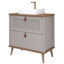Ver imagem 1 de Gabinete de Banheiro Veneto com Cuba 80cm Cappuccino/freijo - Mgm