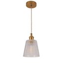 Ver imagem 1 de Pendente Dourado com Vidro Transparente 12cm 1E27 PARIS LUZ