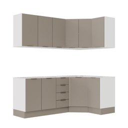 Cozinha Modulada 6 Peças sem Tampo com Rodapé 3 Aéreos e 3 Balcões Ipanema CabeCasa MadeiraMadeira - 5