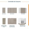 Cozinha Modulada 6 Peças sem Tampo com Rodapé 3 Aéreos e 3 Balcões Ipanema CabeCasa MadeiraOriginals - 3