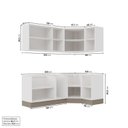 Ver imagem 4 de Cozinha Modulada 6 Peças sem Tampo com Rodapé 3 Aéreos e 3 Balcões Ipanema CabeCasa MadeiraOriginals