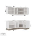 Ver imagem 4 de Cozinha Planejada 6 Peças sem Tampo com Rodapé 3 Aéreos e 3 Balcões Ipanema CabeCasa MadeiraOriginals Marrom/Fendi Trama