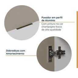 Cozinha Modulada 6 Peças sem Tampo com Rodapé 3 Aéreos e 3 Balcões Ipanema CabeCasa MadeiraMadeira - 8