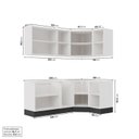 Ver imagem 4 de Cozinha Modulada 6 Peças sem Tampo com Rodapé 3 Aéreos e 3 Balcões Ipanema CabeCasa MadeiraOriginals