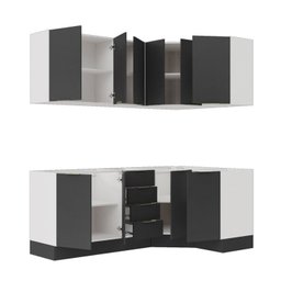 Cozinha Modulada 6 Peças sem Tampo com Rodapé 3 Aéreos e 3 Balcões Ipanema CabeCasa MadeiraMadeira - 6
