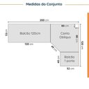 Ver imagem 2 de Cozinha Modulada 6 Peças sem Tampo com Rodapé 3 Aéreos e 3 Balcões Ipanema CabeCasa MadeiraOriginals