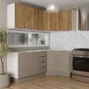 Ver imagem 1 de Cozinha Modulada 6 Peças sem Tampo com Rodapé 3 Aéreos e 3 Balcões Ipanema CabeCasa MadeiraOriginals