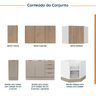 Cozinha Modulada 6 Peças sem Tampo com Rodapé 3 Aéreos e 3 Balcões Ipanema CabeCasa MadeiraOriginals - 3