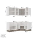 Ver imagem 4 de Cozinha Modulada 6 Peças sem Tampo com Rodapé 3 Aéreos e 3 Balcões Ipanema CabeCasa MadeiraOriginals