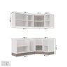 Cozinha Modulada 6 Peças sem Tampo com Rodapé 3 Aéreos e 3 Balcões Ipanema CabeCasa MadeiraOriginals - 4