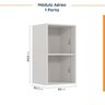 Cozinha Modulada 6 Peças sem Tampo com Rodapé 3 Aéreos e 3 Balcões Ipanema CabeCasa MadeiraOriginals - 13