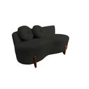 Ver imagem 3 de Namoradeira Sofá Feijão Lounge 120cm Orgânica Bouclé Preto