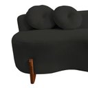 Ver mais imagens de Namoradeira Sofá Feijão Lounge 120cm Orgânica Bouclé Preto