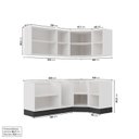 Ver imagem 4 de Cozinha Modulada 6 Peças sem Tampo com Rodapé 3 Aéreos e 3 Balcões Ipanema CabeCasa MadeiraOriginals