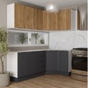 Ver imagem 1 de Cozinha Modulada 6 Peças sem Tampo com Rodapé 3 Aéreos e 3 Balcões Ipanema CabeCasa MadeiraOriginals