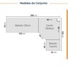 Cozinha Modulada 6 Peças sem Tampo com Rodapé 3 Aéreos e 3 Balcões Ipanema CabeCasa MadeiraOriginals - 2