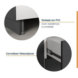 Cozinha Modulada 6 Peças sem Tampo com Rodapé 3 Aéreos e 3 Balcões Ipanema CabeCasa MadeiraMadeira - 9