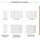Ver imagem 3 de Cozinha Modulada 6 Peças sem Tampo com Rodapé 3 Aéreos e 3 Balcões Ipanema CabeCasa MadeiraOriginals Branco