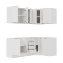 Ver imagem 6 de Cozinha Planejada 6 Peças sem Tampo com Rodapé 3 Aéreos e 3 Balcões Ipanema CabeCasa MadeiraOriginals Branco