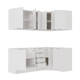 Cozinha Modulada 6 Peças sem Tampo com Rodapé 3 Aéreos e 3 Balcões Ipanema CabeCasa MadeiraMadeira - 6