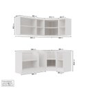 Ver imagem 4 de Cozinha Modulada 6 Peças sem Tampo com Rodapé 3 Aéreos e 3 Balcões Ipanema CabeCasa MadeiraOriginals Branco