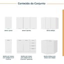Ver imagem 3 de Cozinha Planejada 6 Peças sem Tampo com Rodapé 3 Aéreos e 3 Balcões Ipanema CabeCasa MadeiraOriginals Branco