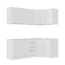 Ver imagem 5 de Cozinha Planejada 6 Peças sem Tampo com Rodapé 3 Aéreos e 3 Balcões Ipanema CabeCasa MadeiraOriginals Branco