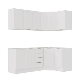 Cozinha Modulada 6 Peças sem Tampo com Rodapé 3 Aéreos e 3 Balcões Ipanema CabeCasa MadeiraMadeira - 5