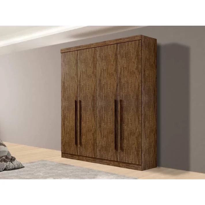Ver imagem 2 de Guarda Roupa Da Vinci Plus 4 Portas 3 Gravetas 100% Mdf D'doro IPÊ
