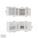 Ver imagem 4 de Cozinha Planejada 6 Peças sem Tampo com Rodapé 3 Aéreos e 3 Balcões Ipanema CabeCasa MadeiraOriginals Branco/Acácia