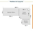 Ver imagem 2 de Cozinha Modulada 6 Peças sem Tampo com Rodapé 3 Aéreos e 3 Balcões Ipanema CabeCasa MadeiraOriginals Branco/Acácia