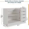 Cozinha Modulada 6 Peças sem Tampo com Rodapé 3 Aéreos e 3 Balcões Ipanema CabeCasa MadeiraOriginals - 14