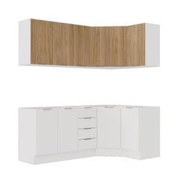 Cozinha Modulada 6 Peças sem Tampo com Rodapé 3 Aéreos e 3 Balcões Ipanema CabeCasa MadeiraMadeira - 5