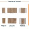 Cozinha Modulada 6 Peças sem Tampo com Rodapé 3 Aéreos e 3 Balcões Ipanema CabeCasa MadeiraOriginals - 3