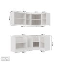 Ver imagem 4 de Cozinha Modulada 6 Peças sem Tampo com Rodapé 3 Aéreos e 3 Balcões Ipanema CabeCasa MadeiraOriginals