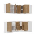 Ver imagem 6 de Cozinha Planejada 6 Peças sem Tampo com Rodapé 3 Aéreos e 3 Balcões Ipanema CabeCasa MadeiraOriginals Marrom/Acácia