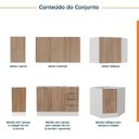 Ver imagem 3 de Cozinha Planejada 6 Peças sem Tampo com Rodapé 3 Aéreos e 3 Balcões Ipanema CabeCasa MadeiraOriginals Marrom/Acácia
