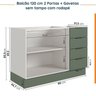 Cozinha Modulada 6 Peças sem Tampo com Rodapé 3 Aéreos e 3 Balcões Ipanema CabeCasa MadeiraOriginals - 14