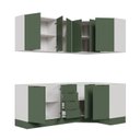 Ver imagem 6 de Cozinha Modulada 6 Peças sem Tampo com Rodapé 3 Aéreos e 3 Balcões Ipanema CabeCasa MadeiraOriginals