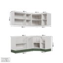 Ver imagem 4 de Cozinha Modulada 6 Peças sem Tampo com Rodapé 3 Aéreos e 3 Balcões Ipanema CabeCasa MadeiraOriginals