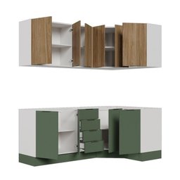 Cozinha Modulada 6 Peças sem Tampo com Rodapé 3 Aéreos e 3 Balcões Ipanema CabeCasa MadeiraMadeira - 6