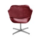 Ver imagem 5 de Poltrona Decorativa Zara Pé Giratório de Metal Sala Recepção Vermelho Bordô