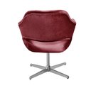 Ver imagem 5 de Poltrona Decorativa Zara Pé Giratório de Metal Sala Recepção Vermelho Bordô