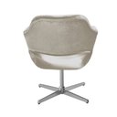 Ver imagem 5 de Poltrona Decorativa Zara Pé Giratório de Metal Sala Recepção Cinza Capuccino