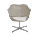 Ver imagem 5 de Poltrona Decorativa Zara Pé Giratório de Metal Sala Recepção Cinza Capuccino