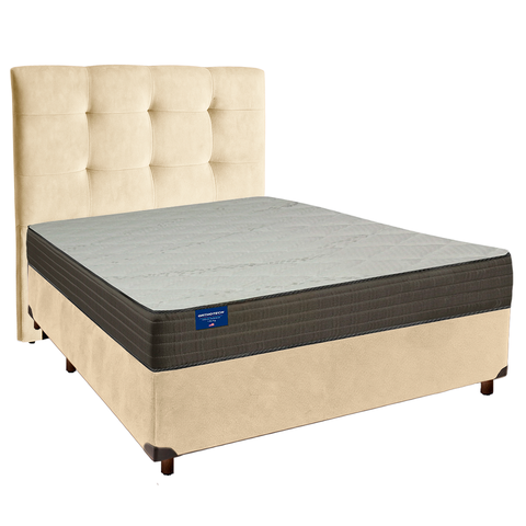 Kit Cama Box + Cabeceira + Colchão Casal D33 - Orthotech - Inducol