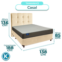 Ver imagem 3 de Kit Cama Box + Cabeceira + Colchão Casal D33 - Orthotech - Inducol