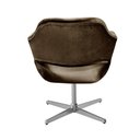 Ver imagem 5 de Poltrona Decorativa Zara Pé Giratório de Metal Sala Recepção Marrom