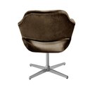 Ver imagem 5 de Poltrona Decorativa Zara Pé Giratório de Metal Sala Recepção Marrom